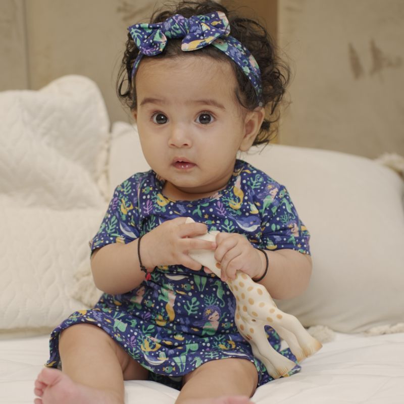 Mermaid Dreams Bodysuit Twirl Baby Girl Dress