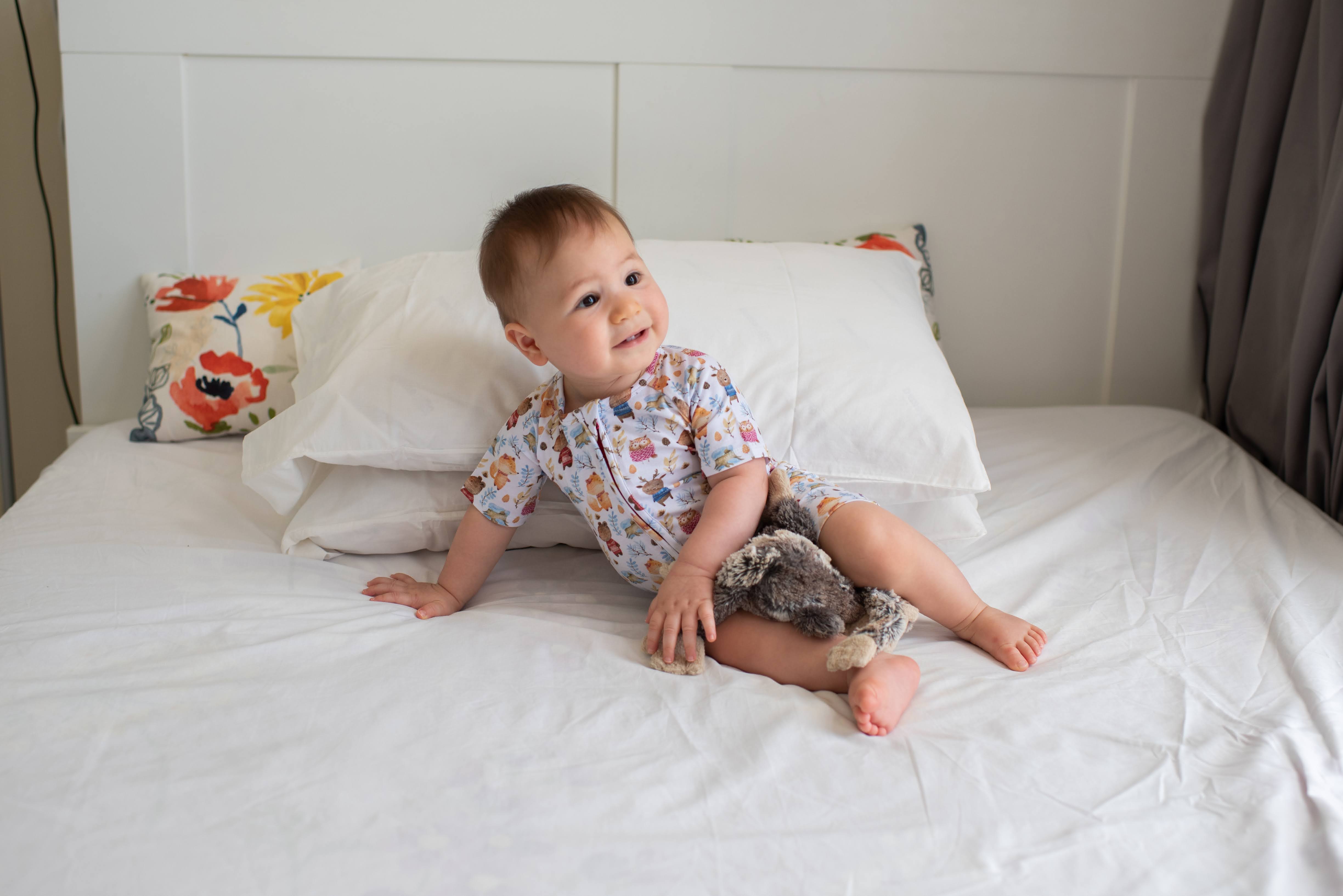 Nordicwild Half Sleeves Zipper Romper For Baby