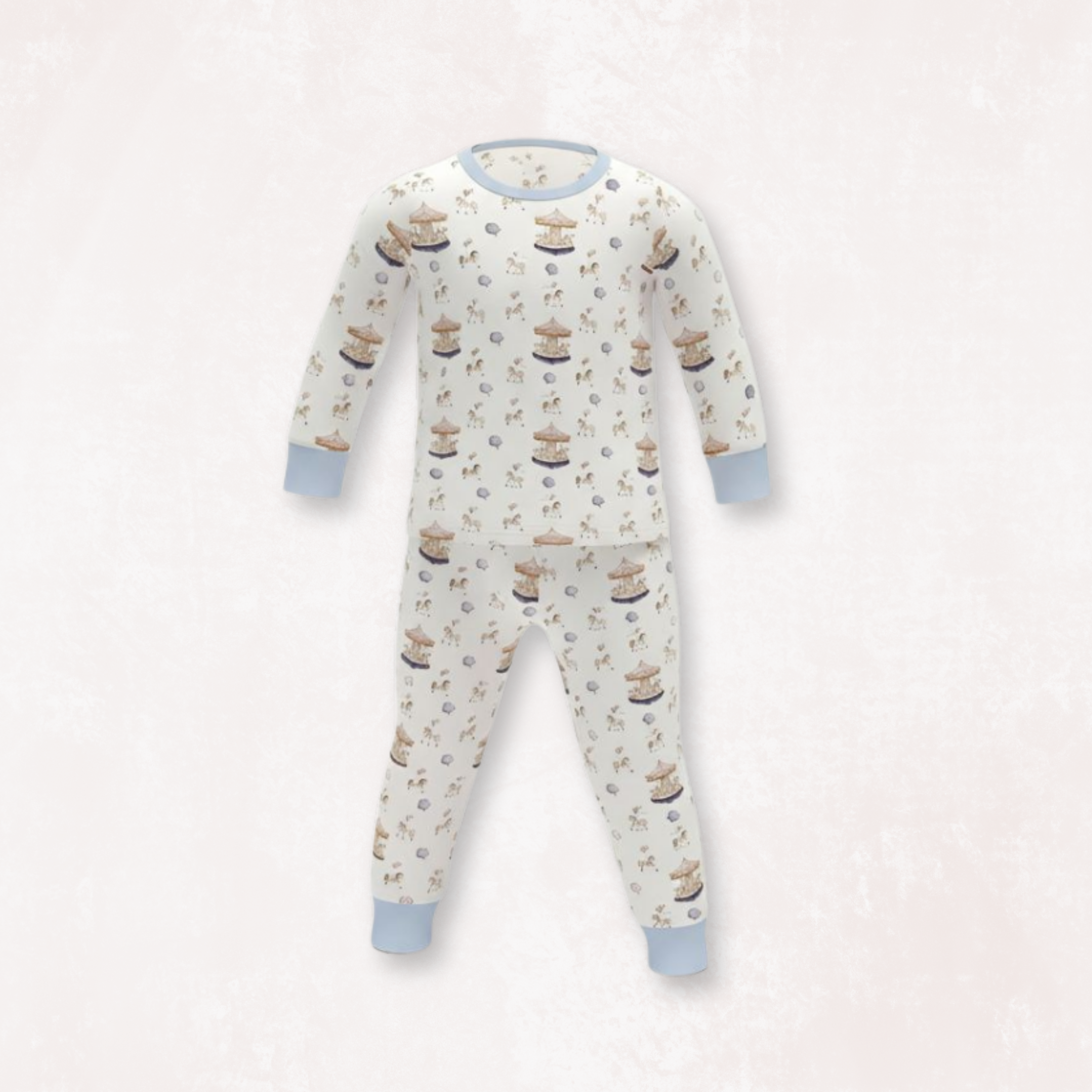Carousel Blue Pajama Set