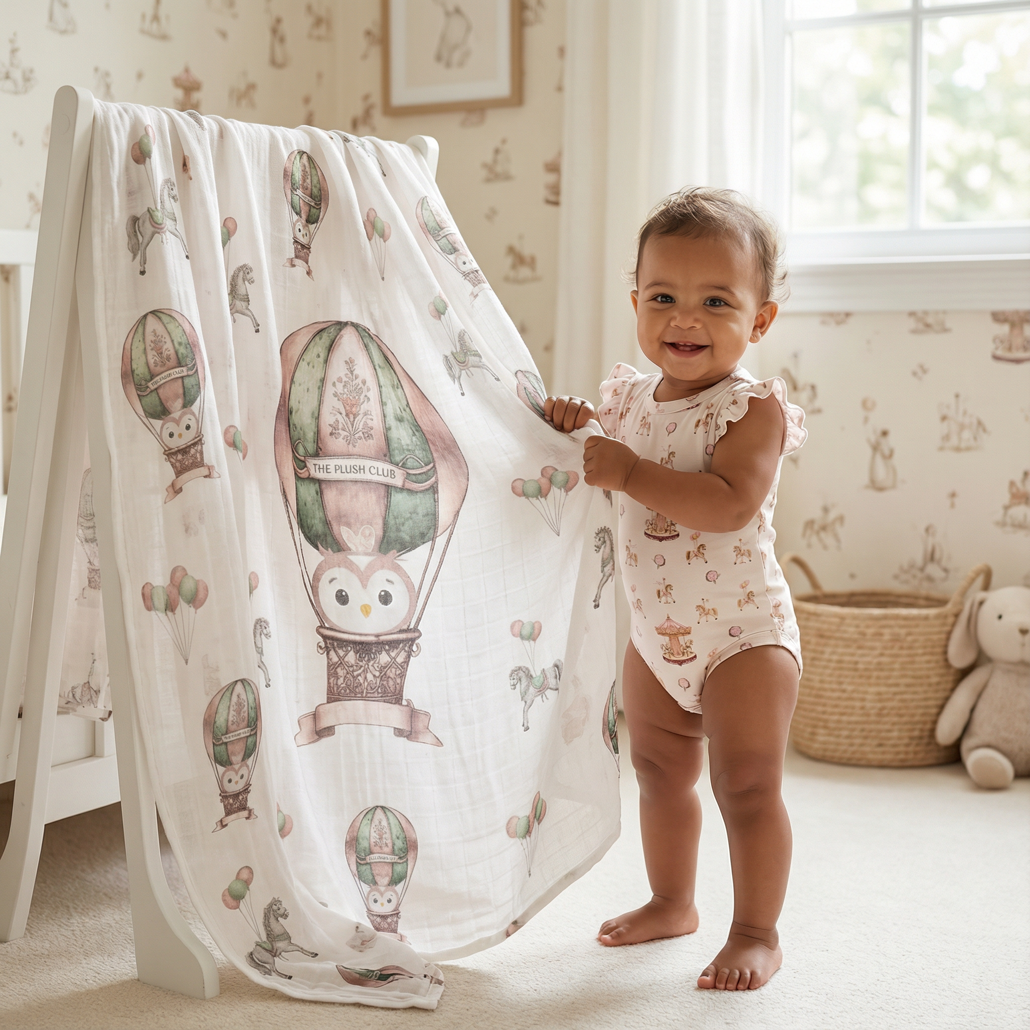 Owl Voyage Bamboo Muslin Swaddle