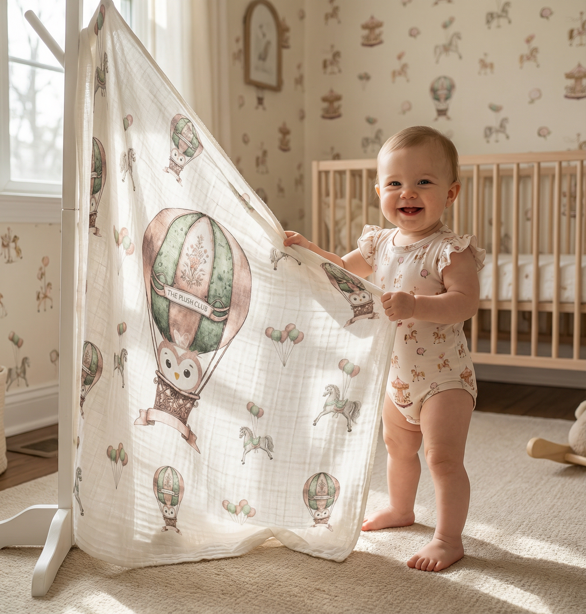 Owl Voyage Bamboo Muslin Swaddle