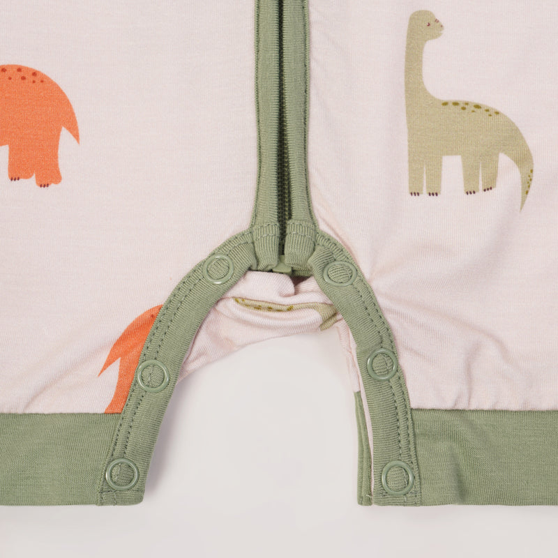 Dino Dreams Half Sleeves Zipper Romper