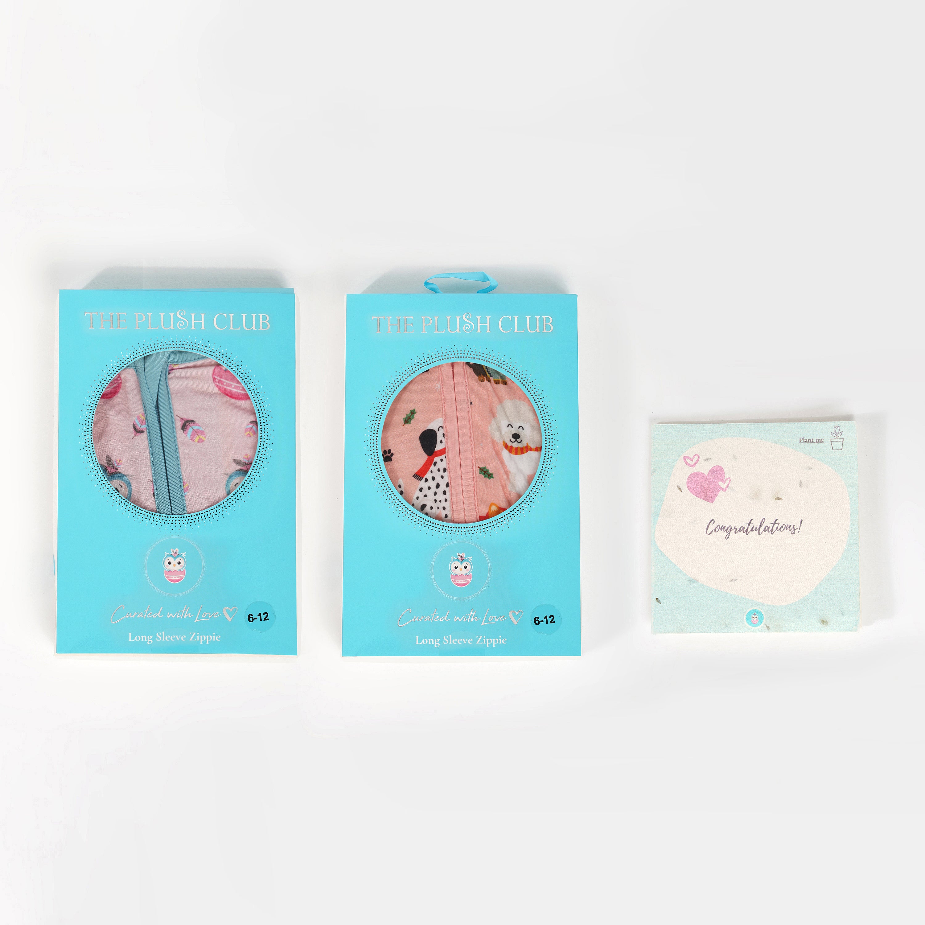 Puppy love Pink & Owlster Long Sleeves Zipper Gift Set