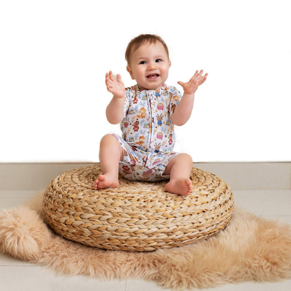 Nordicwild Half Sleeves Zipper Romper For Baby