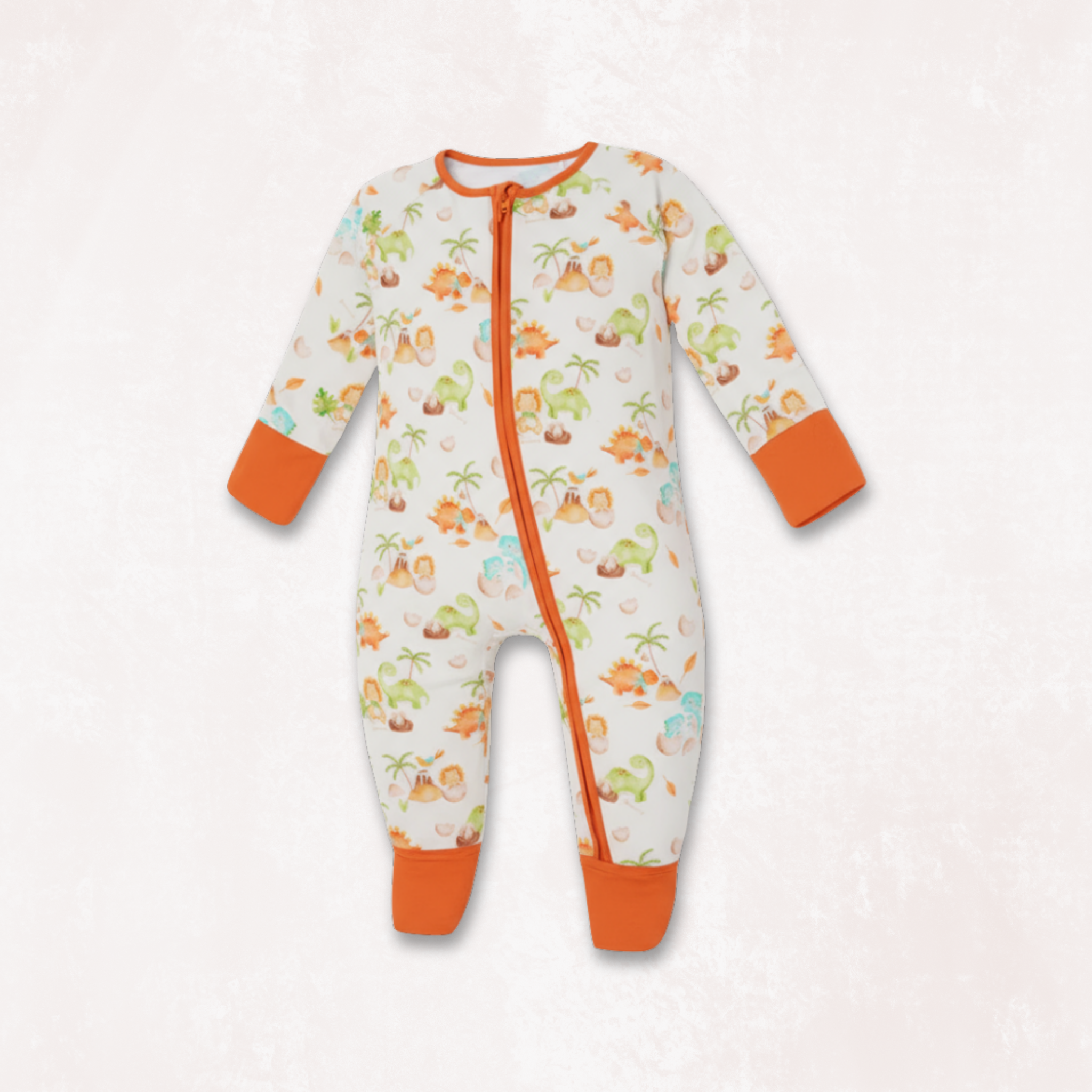 Dino World Long Sleeves Zipper Romper