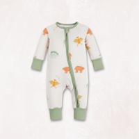 Dino Dreams Long Sleeves Zipper Romper