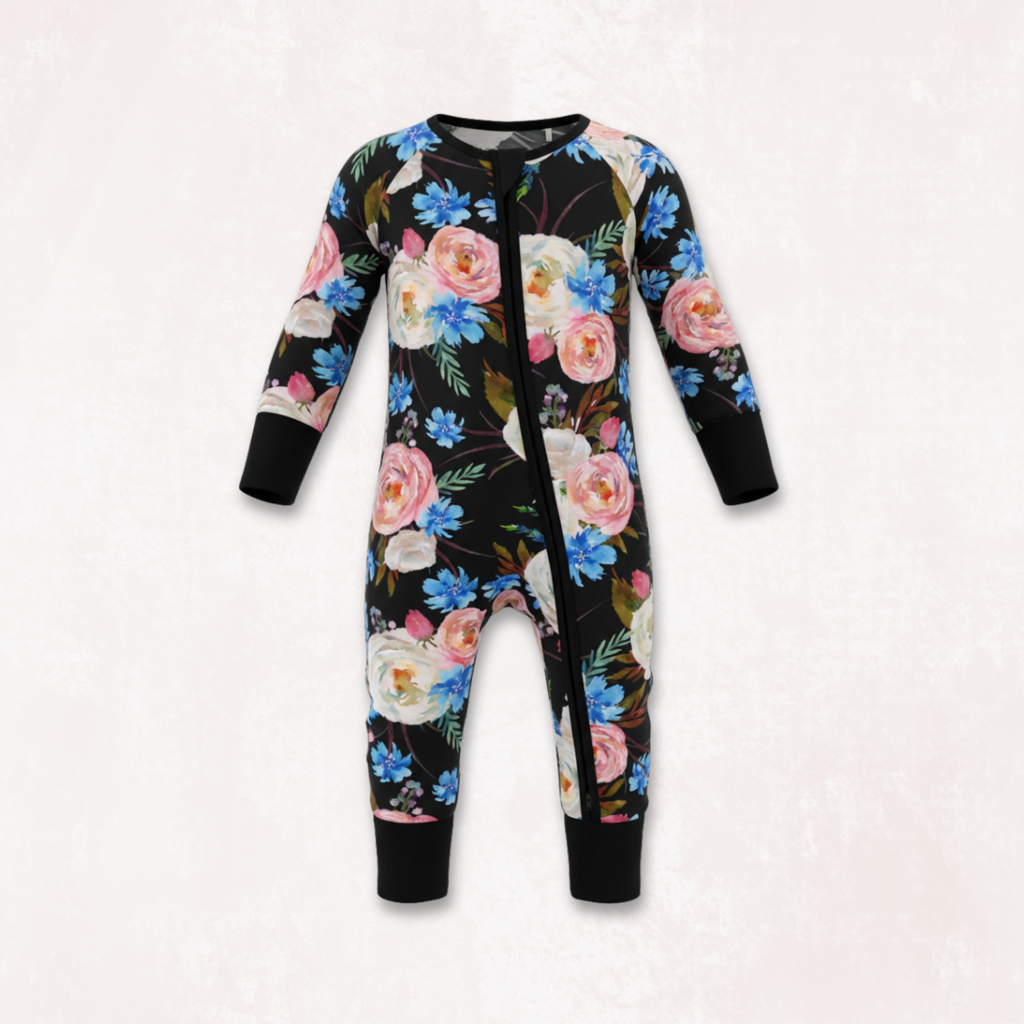 Blackrose Long Sleeves Zipper Romper For Baby
