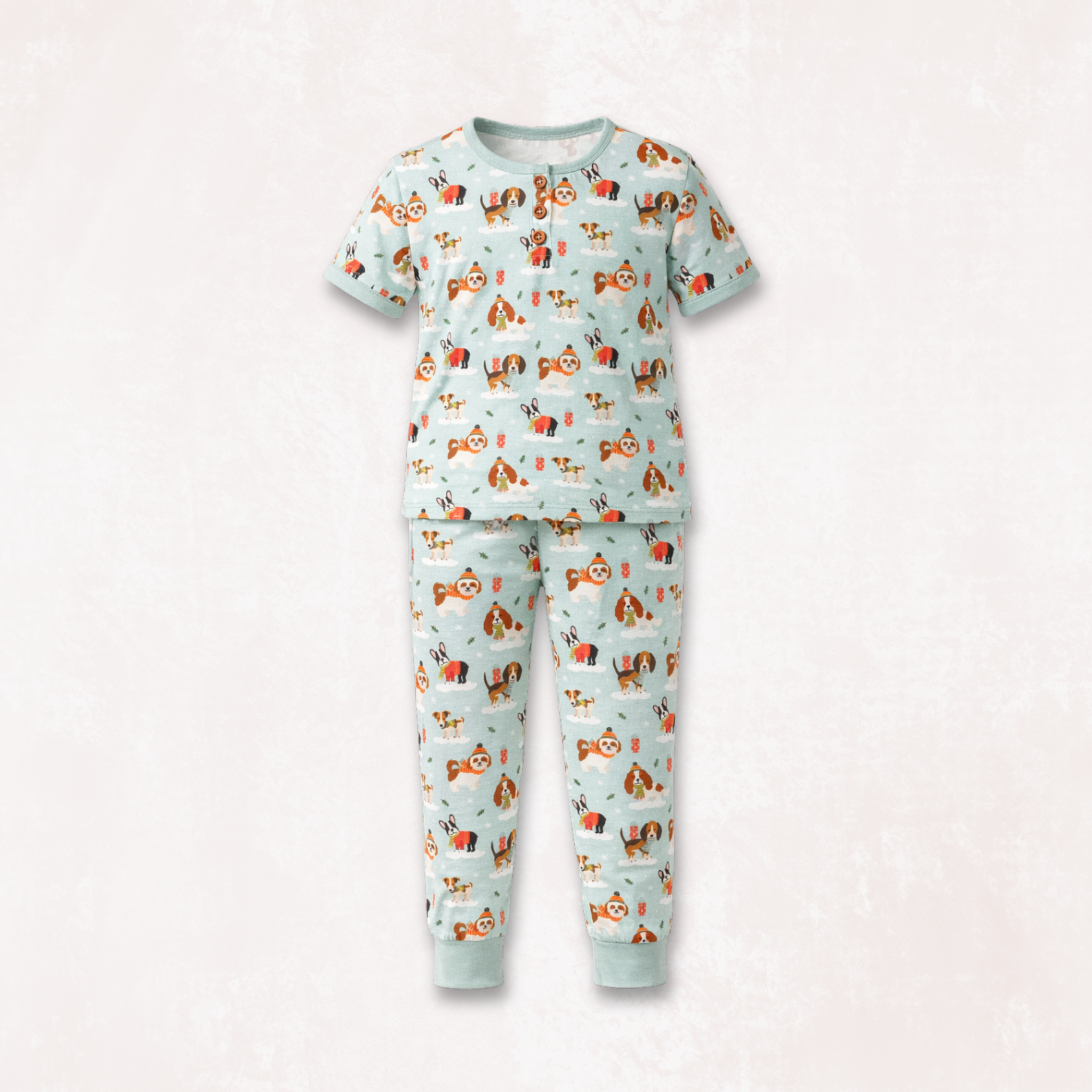Puppy Love Blue Kids Pyjama Set