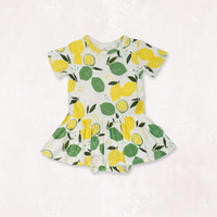 Lemon Angel Bodysuit Twirl Baby Girl Dress