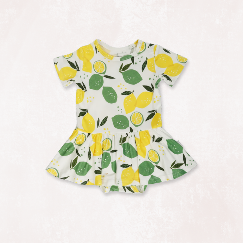 Lemon Angel Bodysuit Twirl Baby Girl Dress