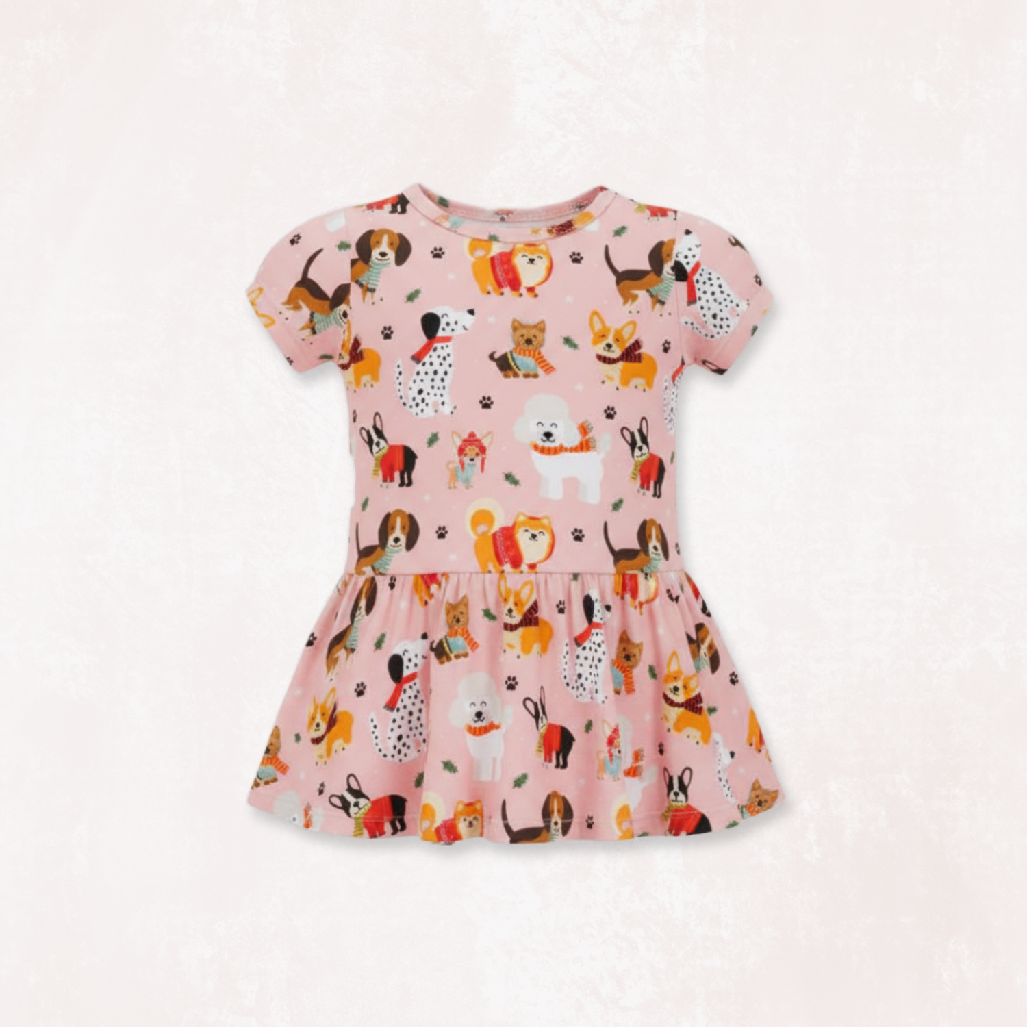 Puppy Love Pink Bodysuit Twirl Baby Girl Dress