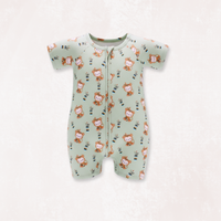 Monkute Half Sleeves Zipper Romper For Baby
