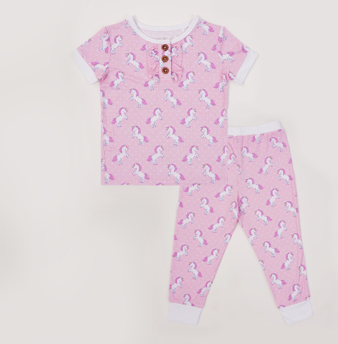 Puppy Love Pink & Unicorn Wonderland Pajama Set Combo