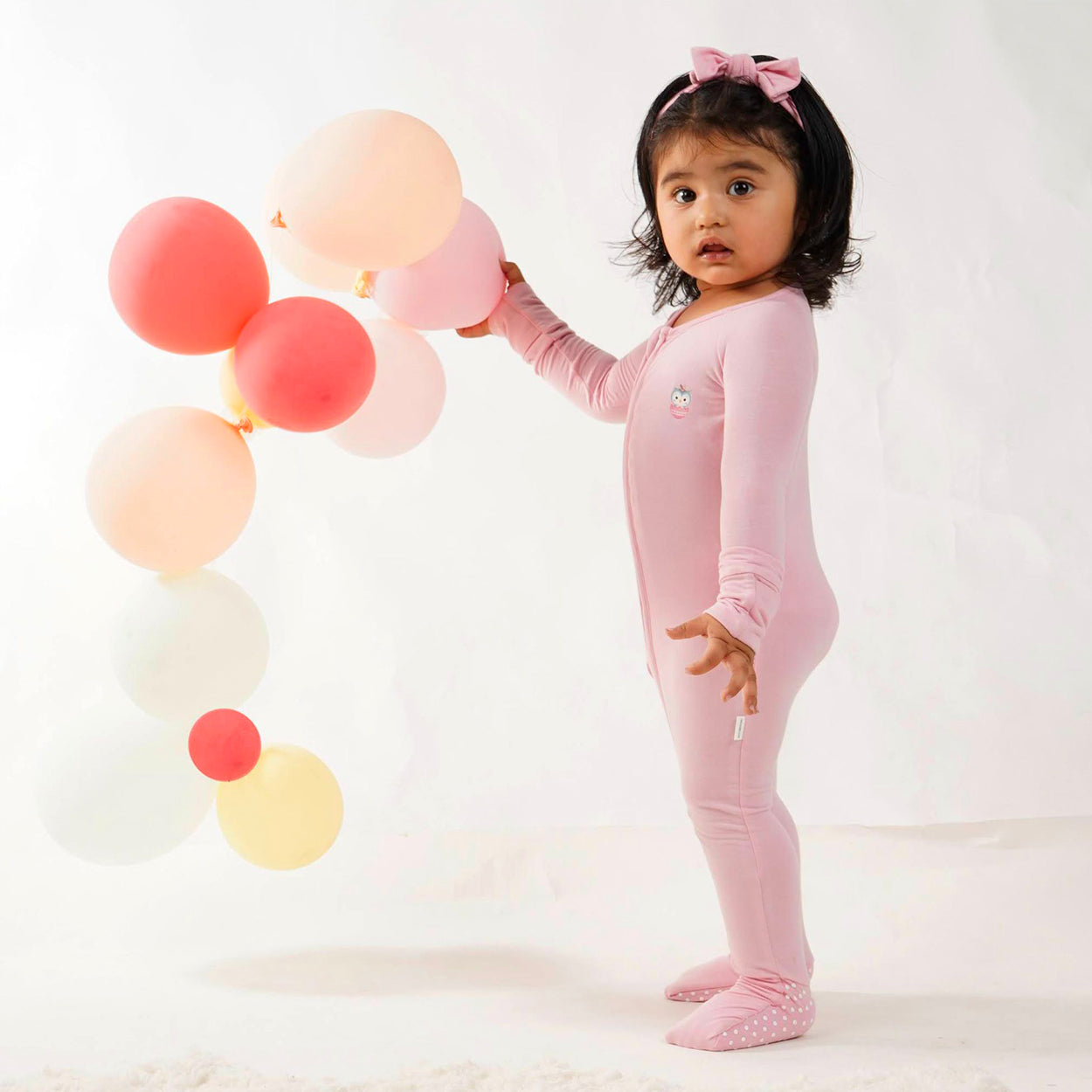 Butterchoc, Signature Pink & Hamptons Long Sleeves Zipper Rompers combo