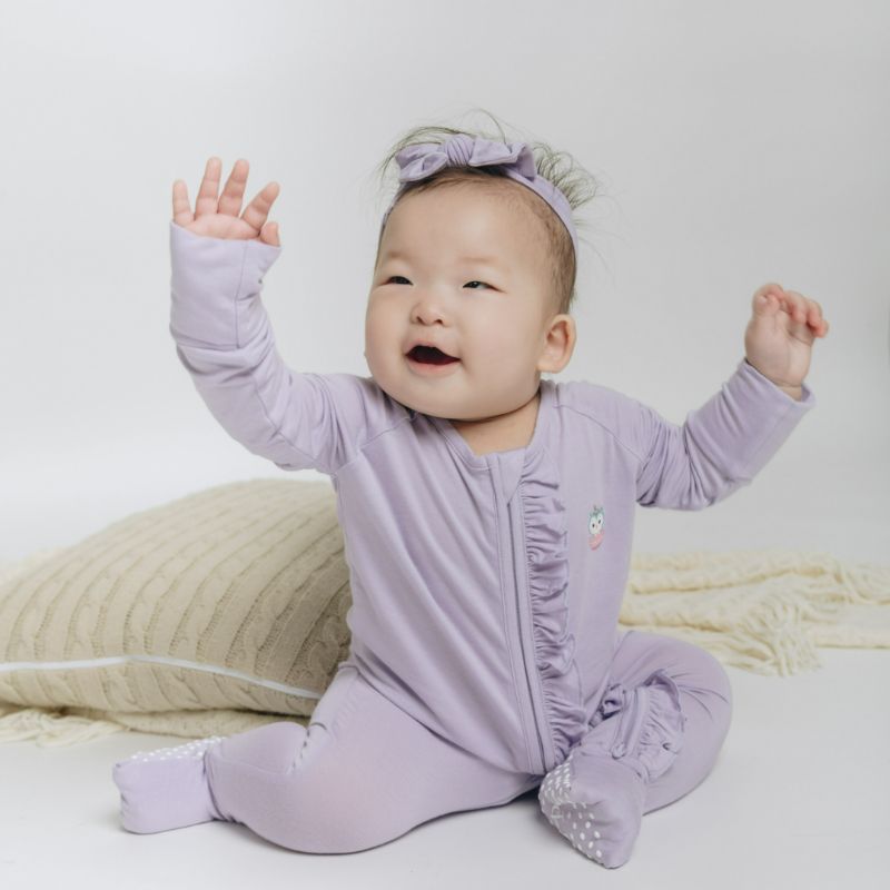 Mermaid Dreams & Lilac Blossom Long Sleeves Zipper Rompers combo