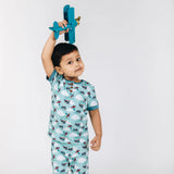 Puppy Love Blue & Jet Set Go Pajama Set Combo