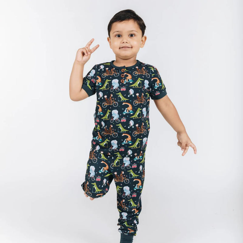 Cycle Safari & Rocketship Pajama Set Combo