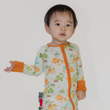 Dino Dreams & Dino World Long Sleeves Zipper Romper Combo