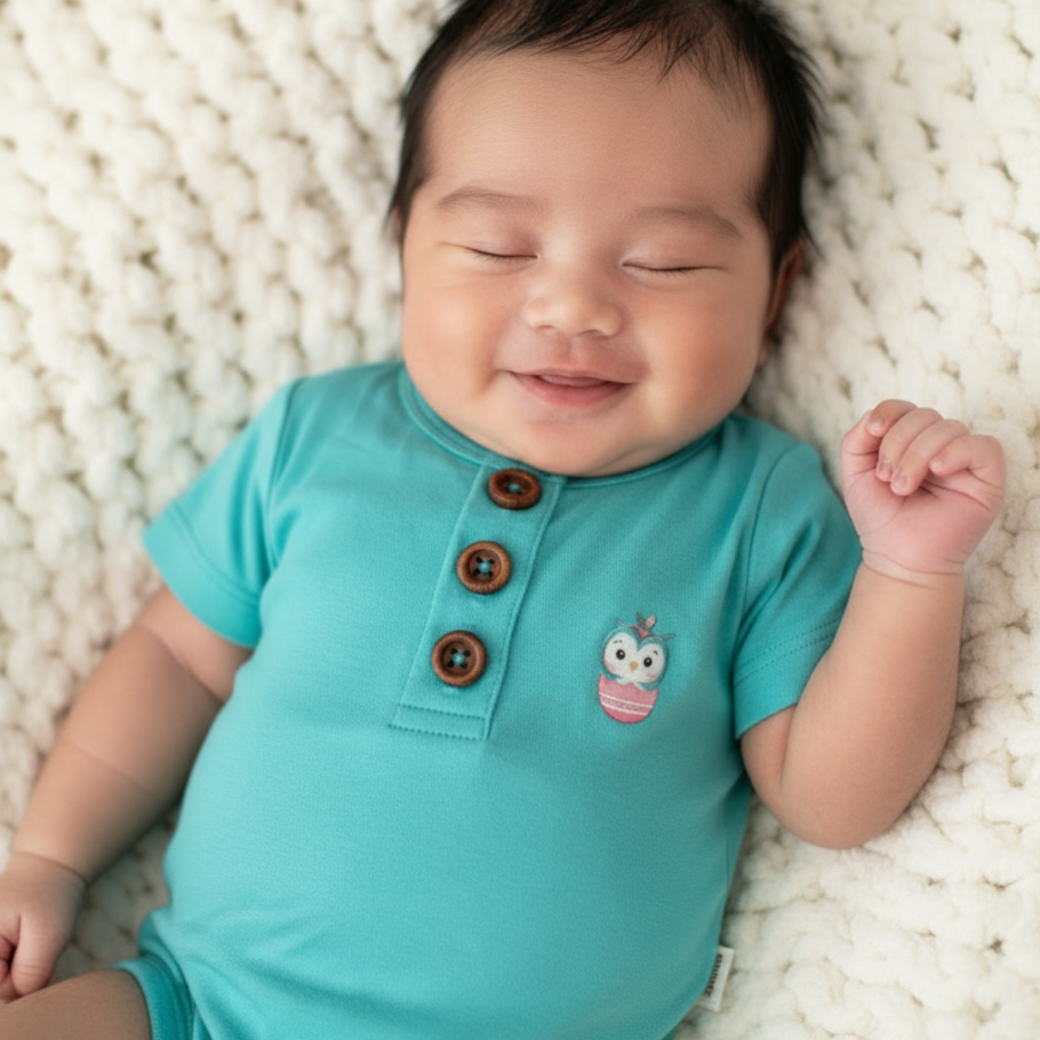 Signature Bodysuit/Onesie (Aqua  Blue)