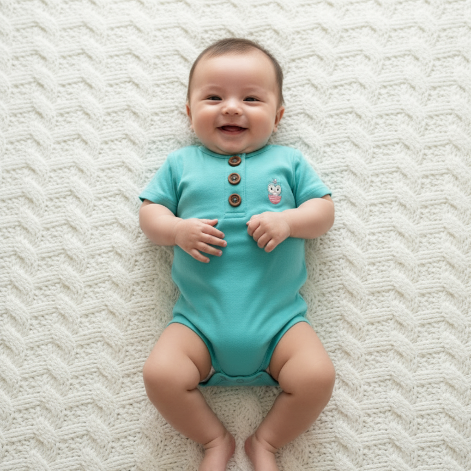 Signature Bodysuit/Onesie (Aqua  Blue)