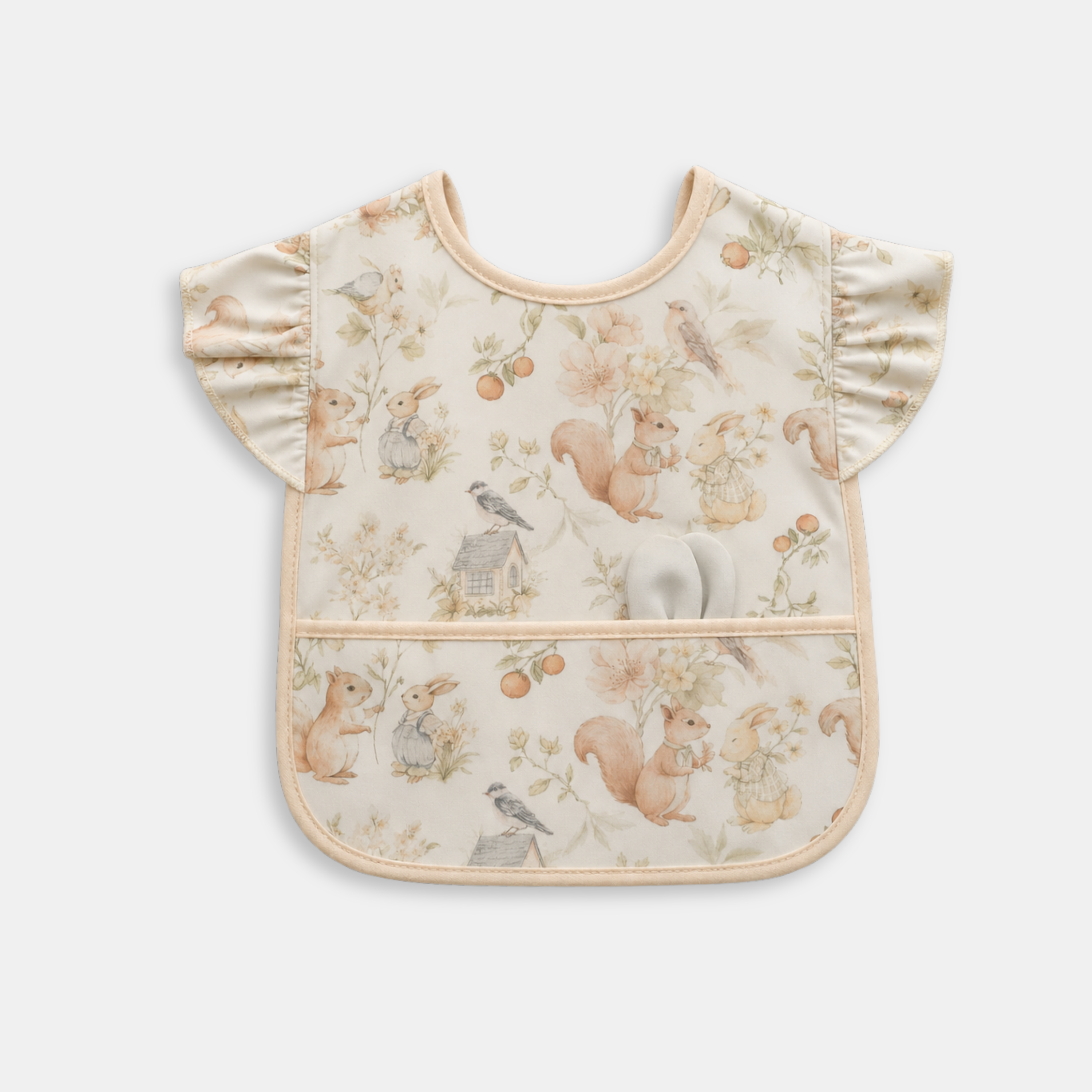 Forest friends waterproof feeding bib
