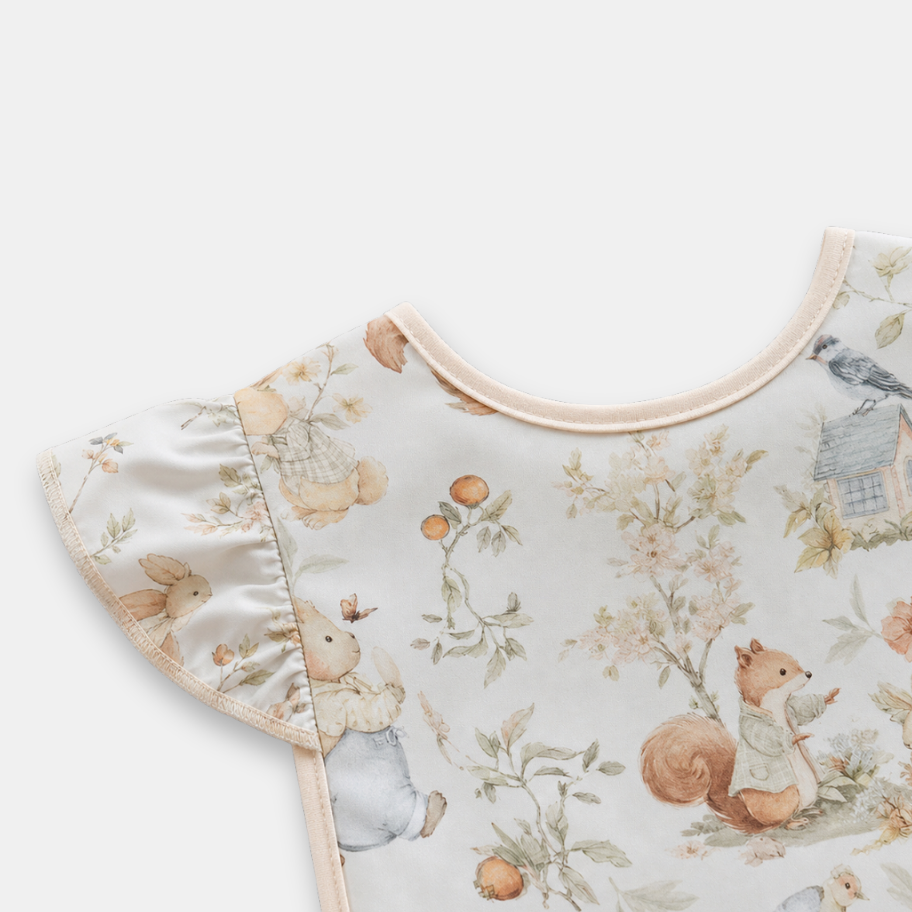 Forest friends waterproof feeding bib
