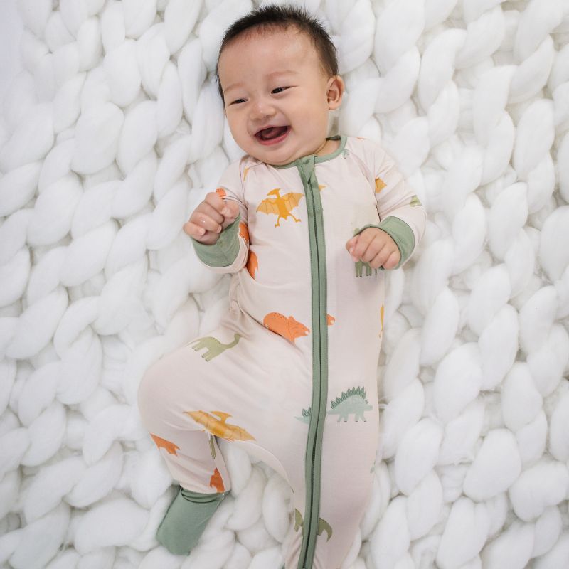 Dino Dreams & Dino World Long Sleeves Zipper Romper Combo