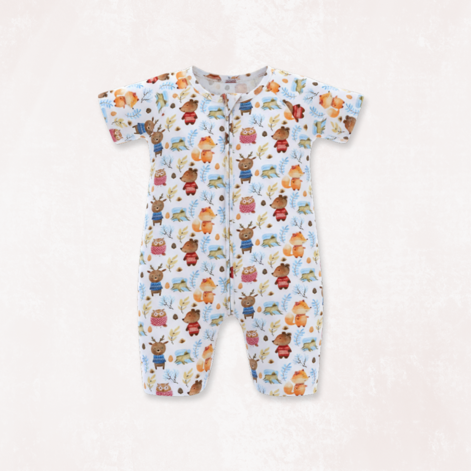 Nordicwild Half Sleeves Zipper Romper For Baby