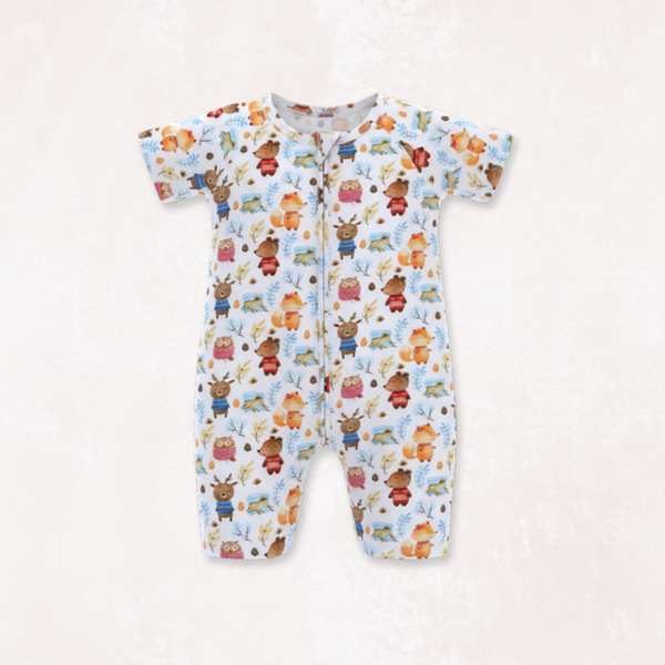 Nordicwild Half Sleeves Zipper Romper For Baby