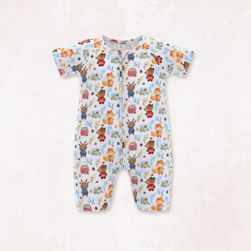 Nordicwild Half Sleeves Zipper Romper For Baby