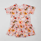 Puppy Love Pink Bodysuit Twirl Baby Girl Dress