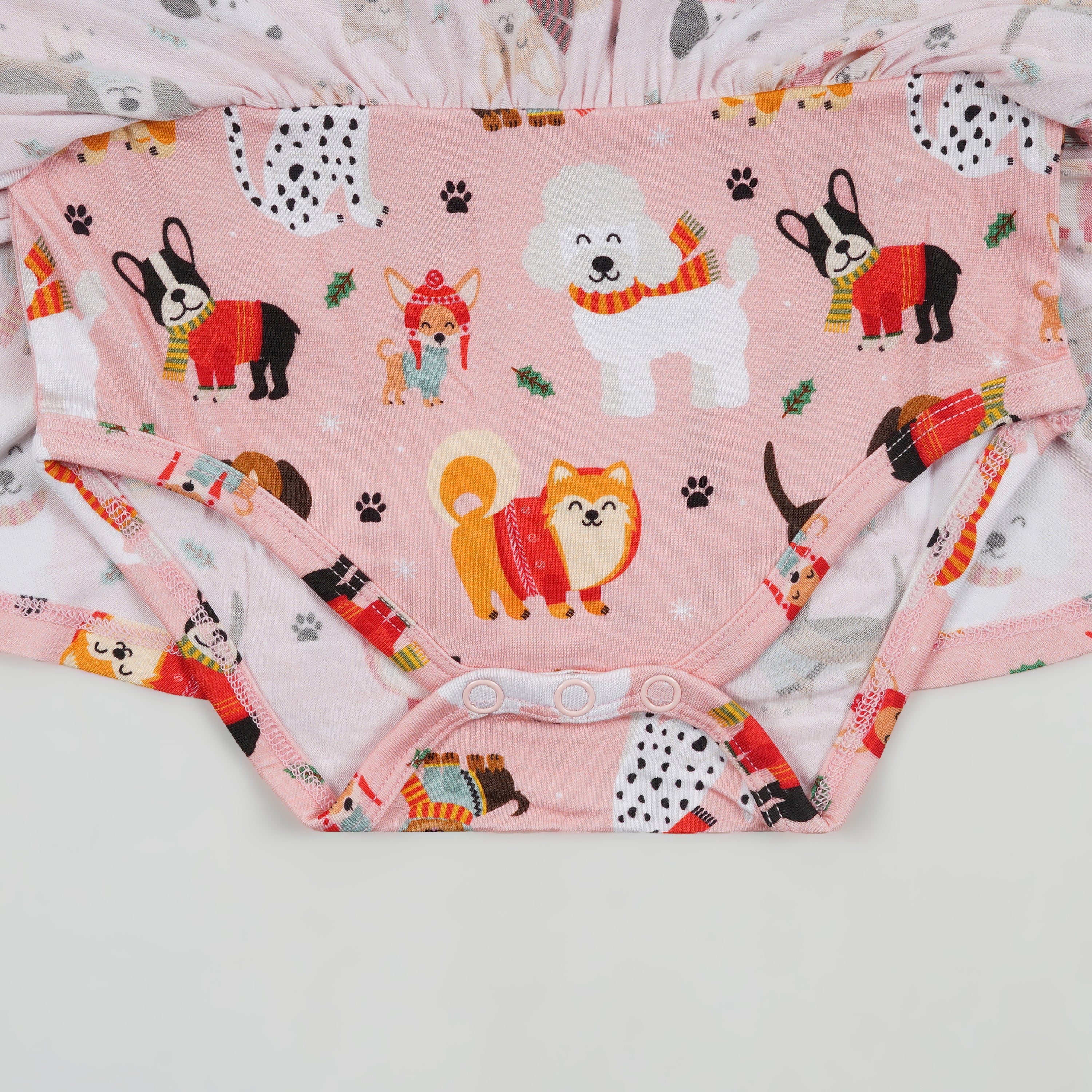 Puppy Love Pink Bodysuit Twirl Baby Girl Dress