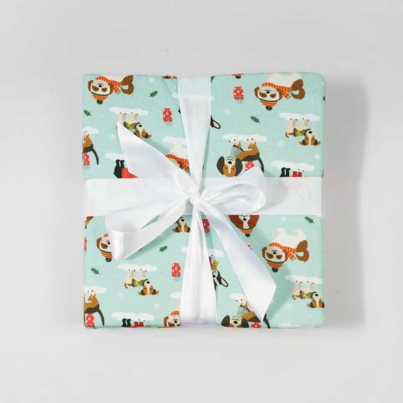 Puppy Love Blue Bamboo Baby Boy Hooded Towel