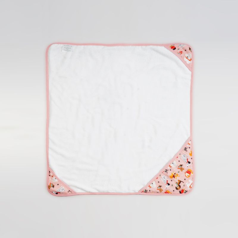Puppy Love Pink Bamboo Hooded Baby Girl Towel