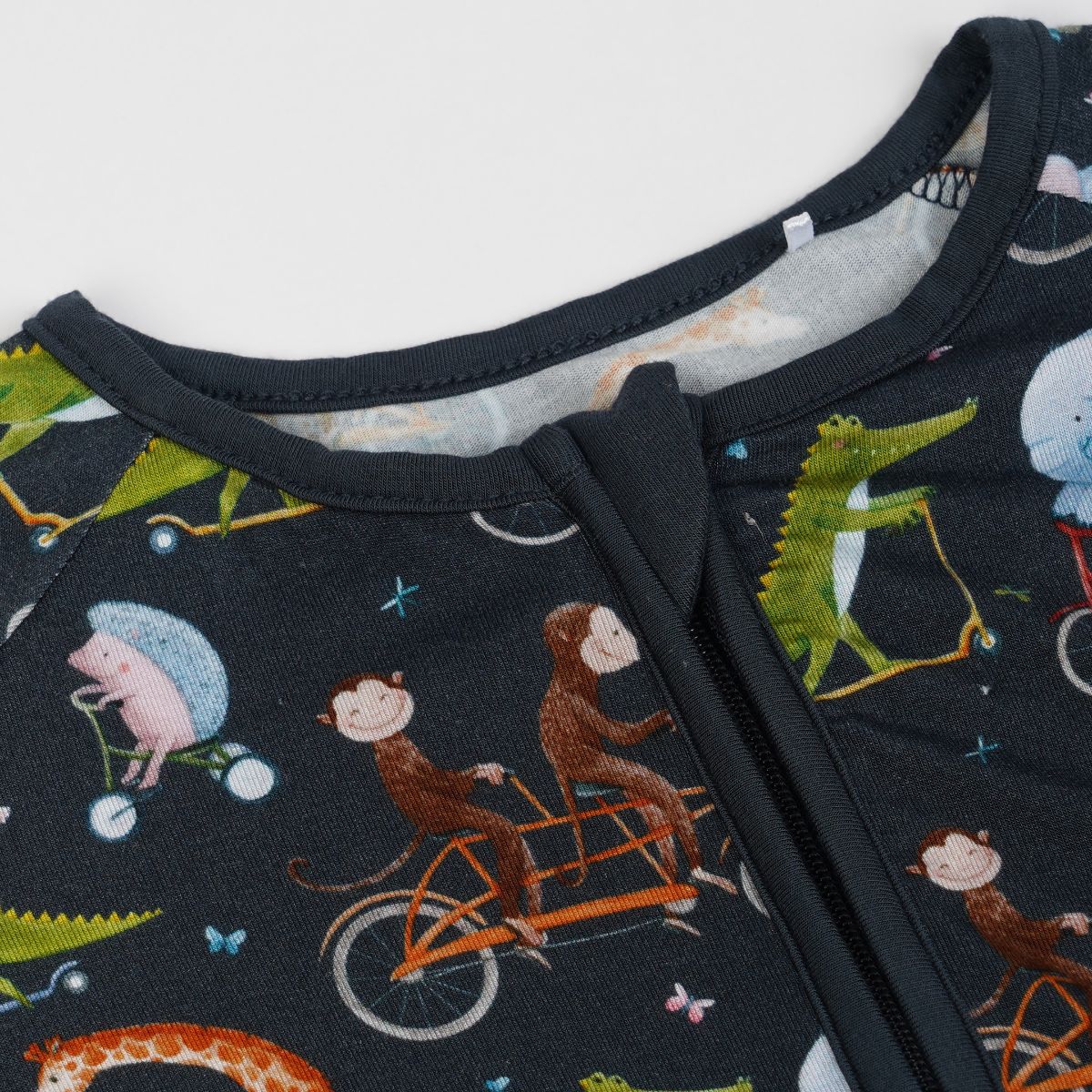 Cycle Safari Long Sleeves Zipper Romper For Baby