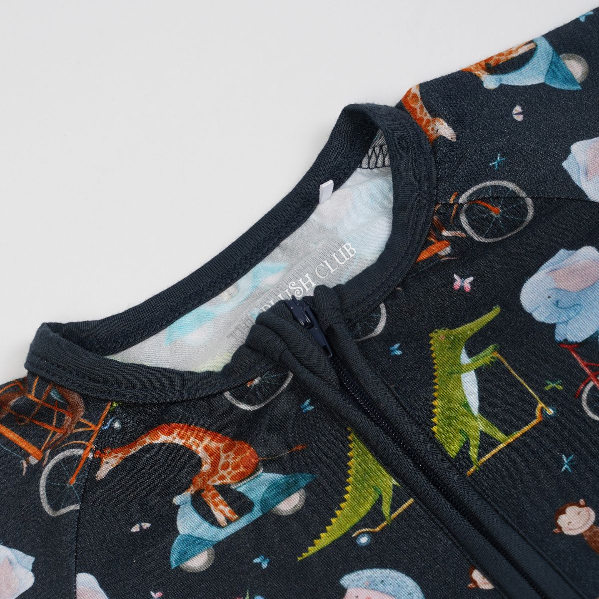 Cycle Safari Half Sleeves Zipper Romper For Baby