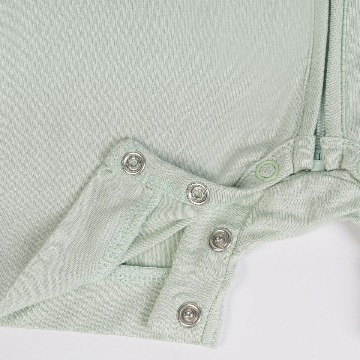 Signature Half Sleeves Zipper Romper For Baby (Mint Green)