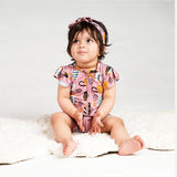 Cocolove Half Sleeves Zipper Romper For Baby