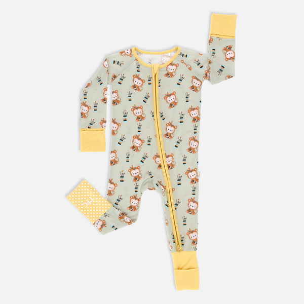 Monkute  Long Sleeves Zipper Rompers For Baby
