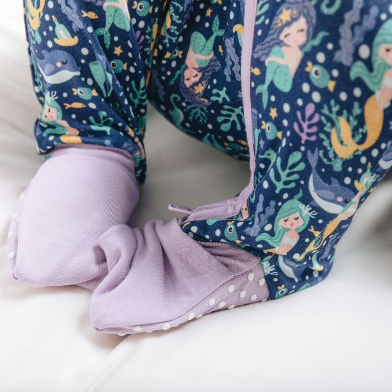 Mermaid Dreams Long Sleeves Zipper Romper For Baby