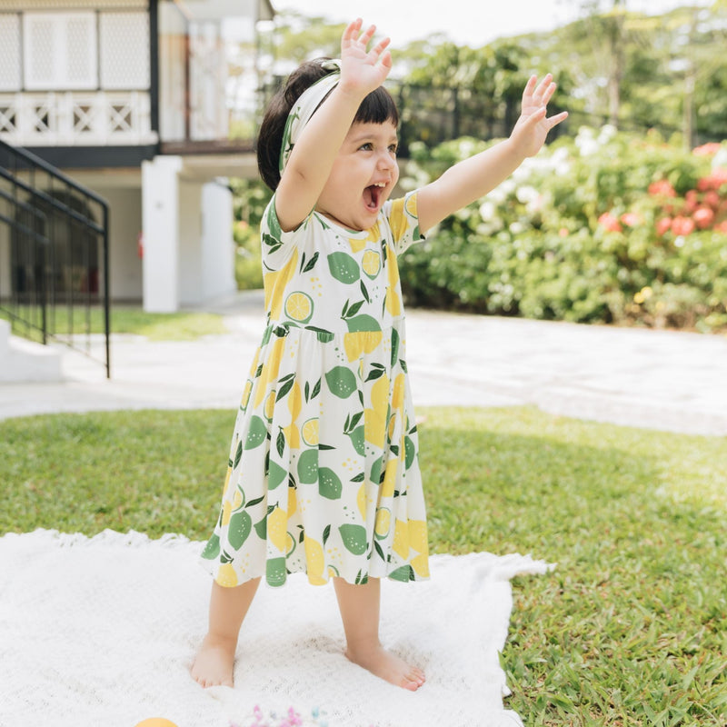Lemon Angel Bodysuit Twirl Baby Girl Dress