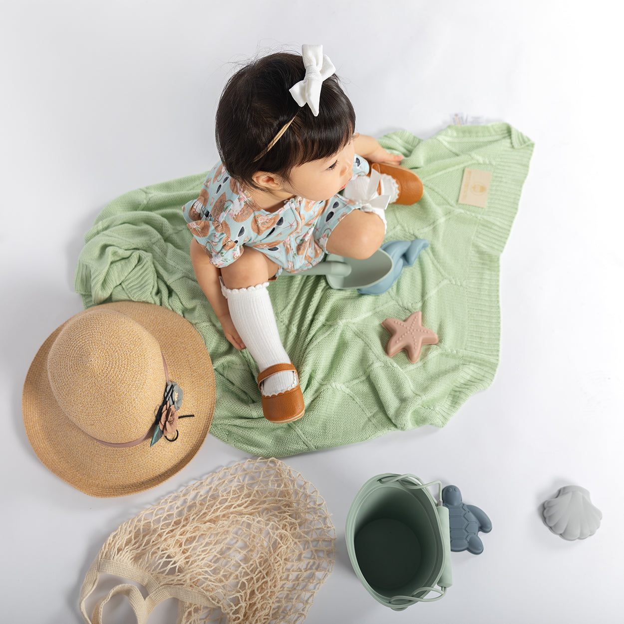 Hamptons Half Sleeves Zipper Romper For Baby