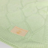 Pistachio Organic Bamboo Knit Blanket For Baby