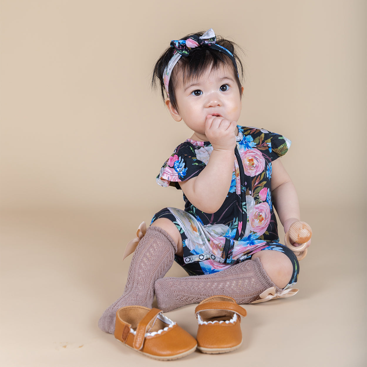 Blackrose Half Sleeves Zipper Romper For Baby