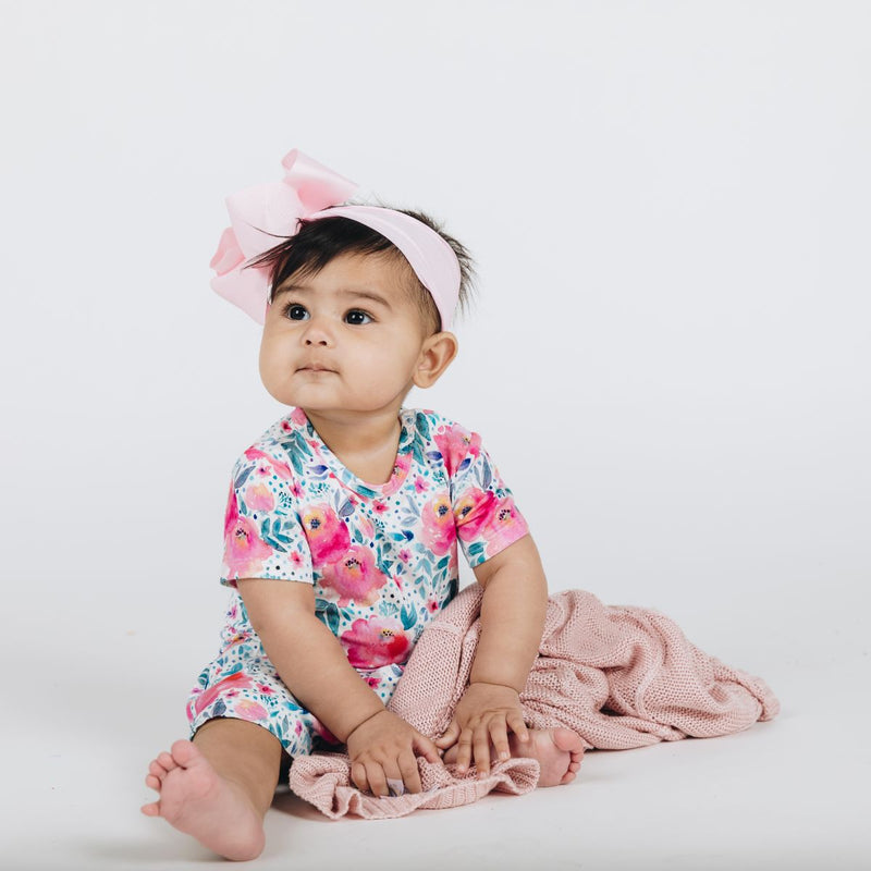 Pink Rose Bodysuit Twirl Baby Girl Dress