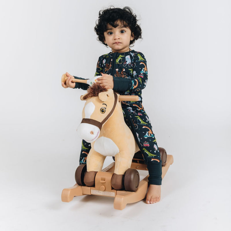 Cycle Safari Long Sleeves Zipper Romper For Baby