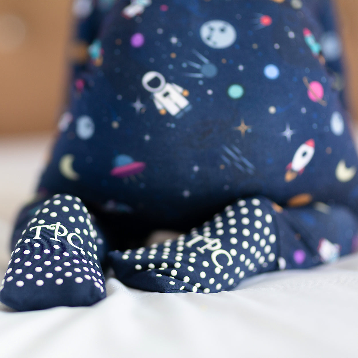 Rocketship Long Sleeves Zipper Romper For Baby